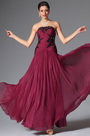 Strapless Beaded Lace Applique Floor Length Evening Dress