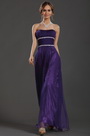 Einfach Trägerlos Lang Abendkleid Prom Ball Gown