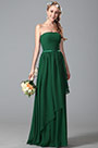 Зелёное Платья для Подружек Невесты Асимметричная Юбка