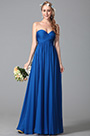 Strapless Sweetheart Blue Bridesmaid Dress