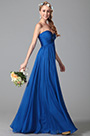 Strapless Sweetheart Blue Bridesmaid Dress