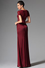 Elegant kurze Ärmel Spitze Burgund Brautmutterkleid
