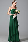 Зелёное Платья для Подружек Невесты Асимметричная Юбка