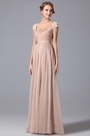 A Line Evening Dress With Lace Cap Sleeves