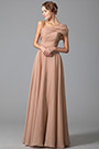 Gorgeous Floor Length Evening Gown With Stylish Shoulder Design