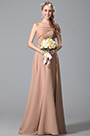 Gorgeous Floor Length Evening Gown With Stylish Shoulder Design