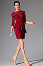 Gorgeous Red Illusion V Cut Short Dress Day Dress