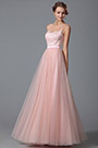 Robe de soirée longue tulle princesse rose