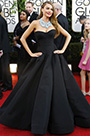 Robe de soirée noir sans bretelle Sofia Vergara Golden Globes