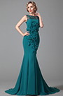 Stunning Sleeveless Floral Evening Gown Formal Dress