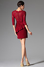 Gorgeous Red Illusion V Cut Short Dress Day Dress