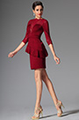 Gorgeous Red Illusion V Cut Short Dress Day Dress