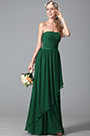 Зелёное Платья для Подружек Невесты Асимметричная Юбка