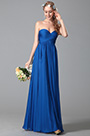 Strapless Sweetheart Blue Bridesmaid Dress