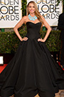 Robe de soirée noir sans bretelle Sofia Vergara Golden Globes