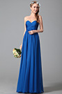 Strapless Sweetheart Blue Bridesmaid Dress