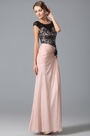 Cap Sleeves High Slit Evening Dress Prom Gown