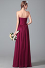 Flattering Strapless Bridesmaid Dress With Flowing Sash