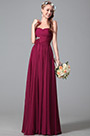 Flattering Strapless Bridesmaid Dress With Flowing Sash