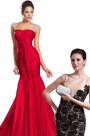 Charming Fitted Red Evening Dress + Silver Handbag Set