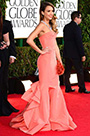 Jessica Alba Vestido de Noche Coral Alfombra Rojo a Medidas