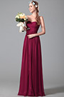 Flattering Strapless Bridesmaid Dress With Flowing Sash