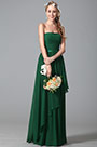 Зелёное Платья для Подружек Невесты Асимметричная Юбка