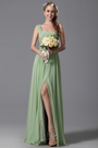 One Shoulder Slit Bridesmaid Dress Evening Dress