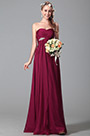 Flattering Strapless Bridesmaid Dress With Flowing Sash