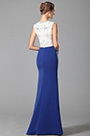 Elegant Sleeveless High Slit Blue Evening Dress Formal Gown