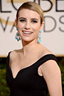 Robe de soirée noire Emma Roberts Golden Globe Awards
