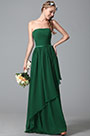 Зелёное Платья для Подружек Невесты Асимметричная Юбка