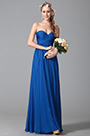 Strapless Sweetheart Blue Bridesmaid Dress