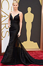 Robe de soirée noire sirène Charlize Theron 86th Oscar