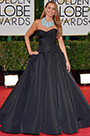 Robe de soirée noir sans bretelle Sofia Vergara Golden Globes