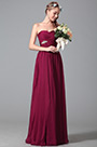 Flattering Strapless Bridesmaid Dress With Flowing Sash