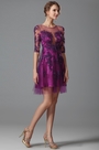 Розовое Кружевное Короткое Коктейльное Платье на Выпускной
