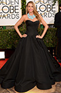 Robe de soirée noir sans bretelle Sofia Vergara Golden Globes