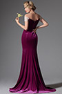 Elegant Off Shoulder V Neck Fuchsia Evening Dress Formal Gown