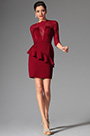 Gorgeous Red Illusion V Cut Short Dress Day Dress