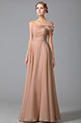 Gorgeous Floor Length Evening Gown With Stylish Shoulder Design