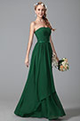 Зелёное Платья для Подружек Невесты Асимметричная Юбка