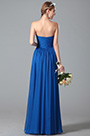 Strapless Sweetheart Blue Bridesmaid Dress