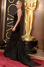 Robe de soirée noire sirène Charlize Theron 86th Oscar