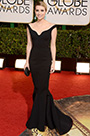 Robe de soirée noire Emma Roberts Golden Globe Awards