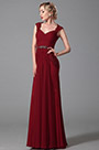 Elegant Ärmellos V Ausschnitt Rot Formal Abendkleid