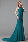 Stunning Sleeveless Floral Evening Gown Formal Dress