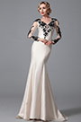 Graceful Long Sleeves Evening Dress With Lace Details