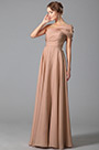 Gorgeous Floor Length Evening Gown With Stylish Shoulder Design