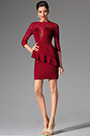 Gorgeous Red Illusion V Cut Short Dress Day Dress